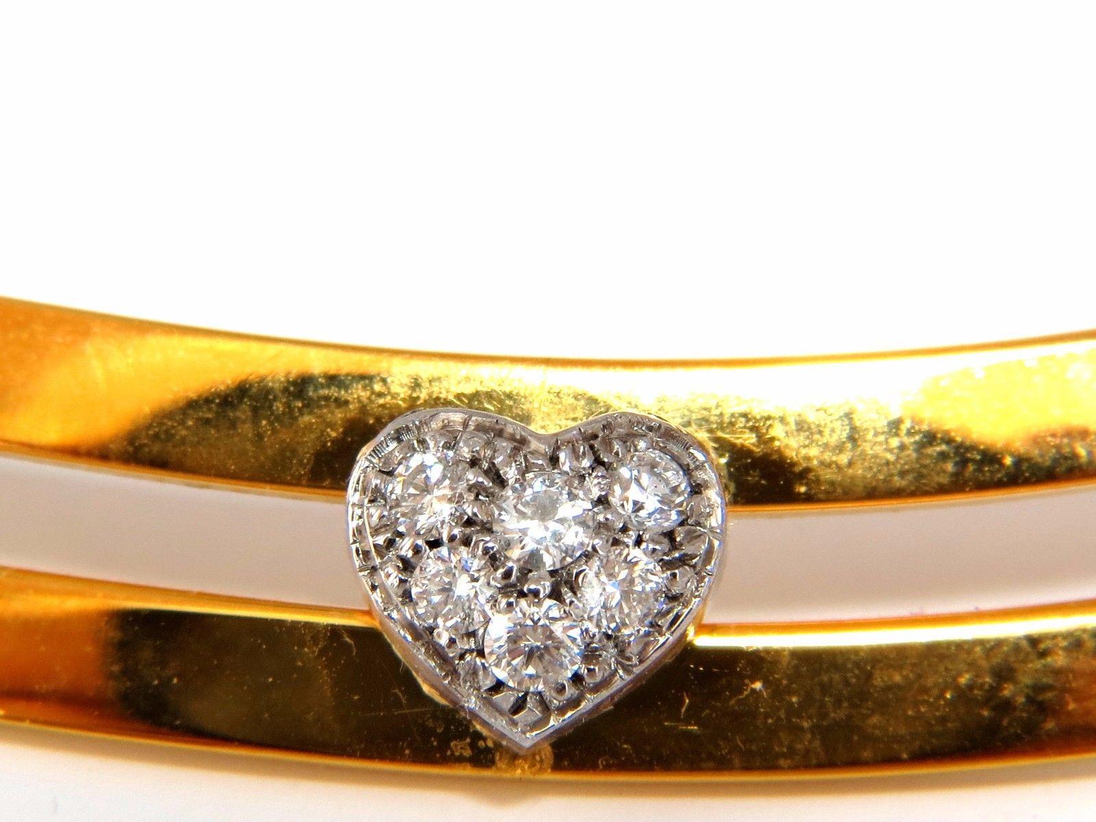 2,00ct natürliche runde Diamanten Herz Scharnier-Gliederkette ultra mod deco 18kt im Zustand „Neu“ im Angebot in New York, NY