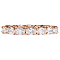 2.00ct Oval Cut Diamond East-West Eternity Band in 18K Rose Gold