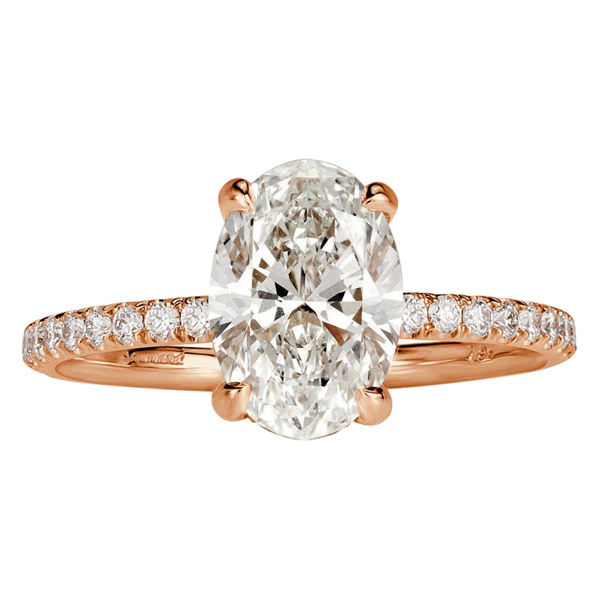 2.00ct Oval Cut Diamond Engagement Ring