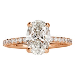 2.00ct Oval Cut Diamond Engagement Ring
