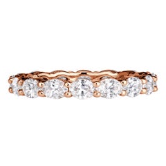 2.00ct Oval Cut Diamond Eternity Band in 18k Rose Gold