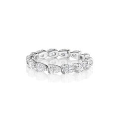 2,00 Karat birnenförmiger Diamant-Eternity-Ring aus 18 Karat Gold