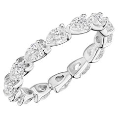 2.00ct Pear Shape Diamond Eternity Band in 18K Gold