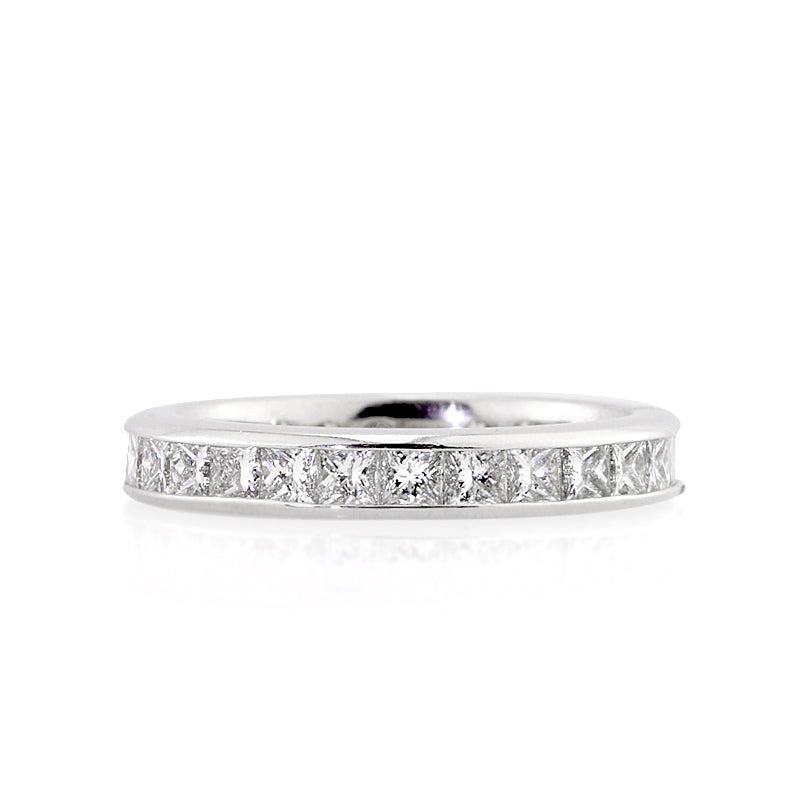 2.00ct Princess Cut Diamond Eternity Band in 18k White Gold For Sale