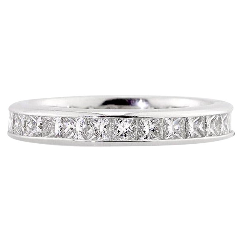 2.00ct Princess Cut Diamond Eternity Band in 18k White Gold