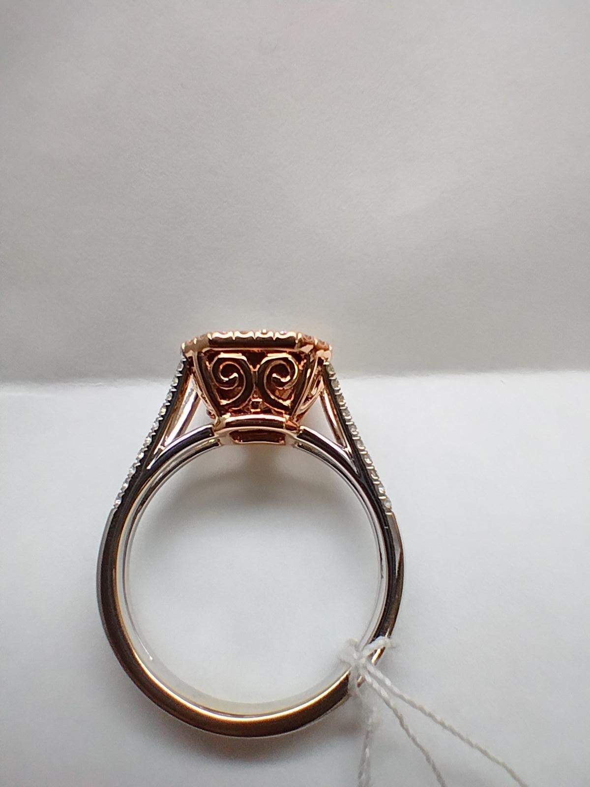 Taglio radiant Anello con diamante verde-giallo radiante da 2,00ct, VS2, certificato GIA, 14K/20K in vendita