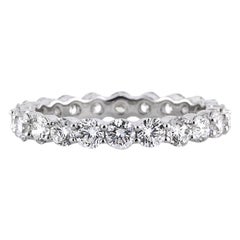 2.00ct Round Brilliant Cut Diamond Eternity Band in 18k White Gold