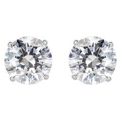 2.00ct Round Brilliant Cut Diamond Stud Earrings in 18K White Gold