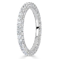 Anillo de eternidad de diamantes redondos talla brillante de 2,00 ct