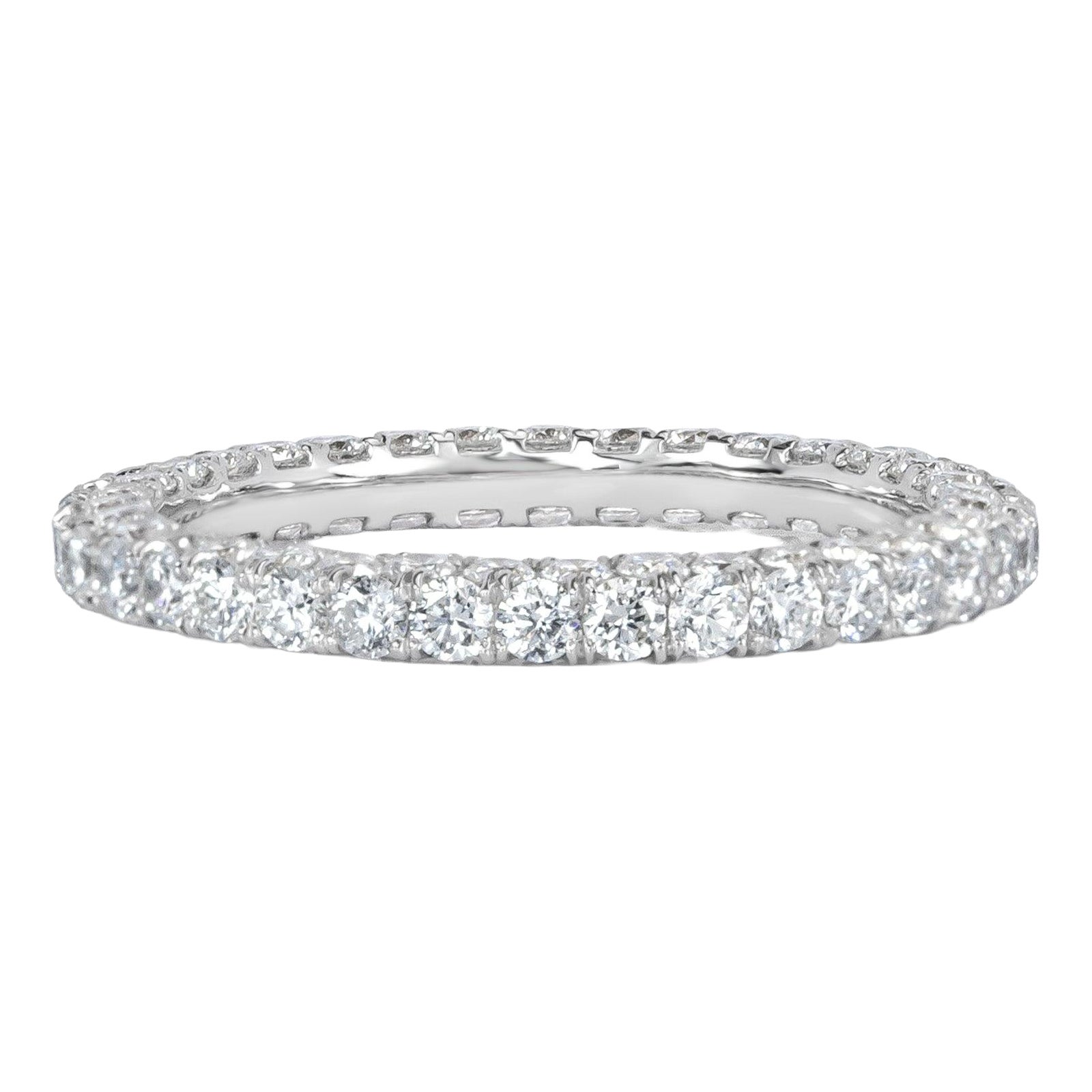 2.00ct Round Brilliant Cut Diamond Three-Sided Eternity Band