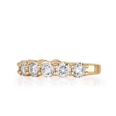 Fede nuziale con diamante rotondo taglio Brilliante da 2,00 carati in oro giallo champagne 18k
