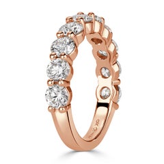 Fede nuziale con diamante taglio Brilliante 2,00ct in oro rosa 18k