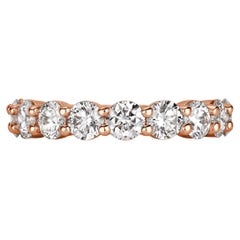 2.00ct Round Brilliant Cut Diamond Wedding Band in 18k Rose Gold