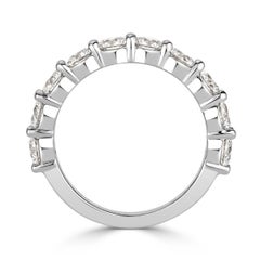 2.00ct Round Brilliant Cut Diamond Wedding Band in 18k White Gold