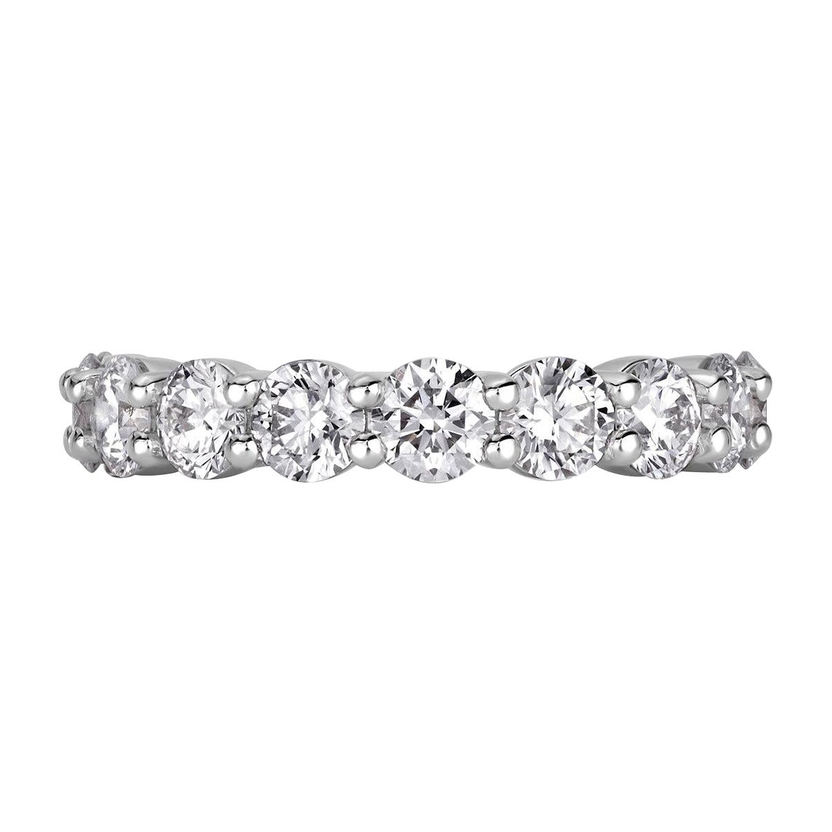2.00ct Round Brilliant Cut Diamond Wedding Band in 18k White Gold