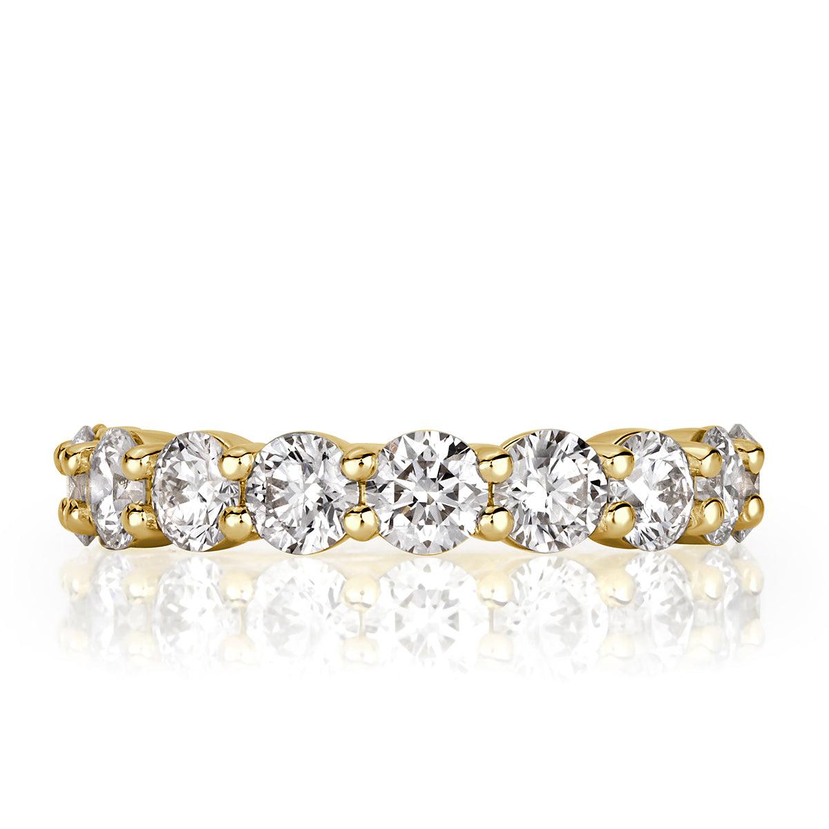 2.00ct Round Brilliant Cut Diamond Wedding Band in 18k Yellow Gold
