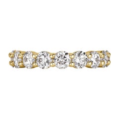2.00ct Round Brilliant Cut Diamond Wedding Band in 18k Yellow Gold