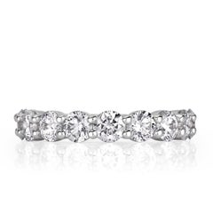 2.00ct Round Brilliant Cut Diamond Wedding Band in Platinum