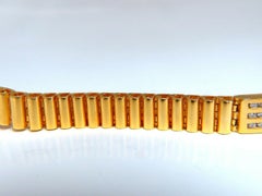 2.00Ct Round Diamonds ID Tag Bracelet 14 Karat Channel Three-Row Smoothed Bar*