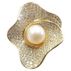 2.00cts Pearl DIAN 18K Yellow Gold Ring