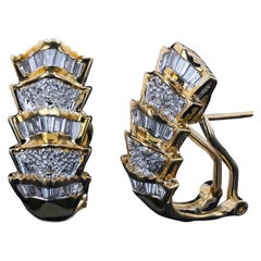 2,00 Karat Diamant-Ohrringe aus 18 Karat Gelbgold