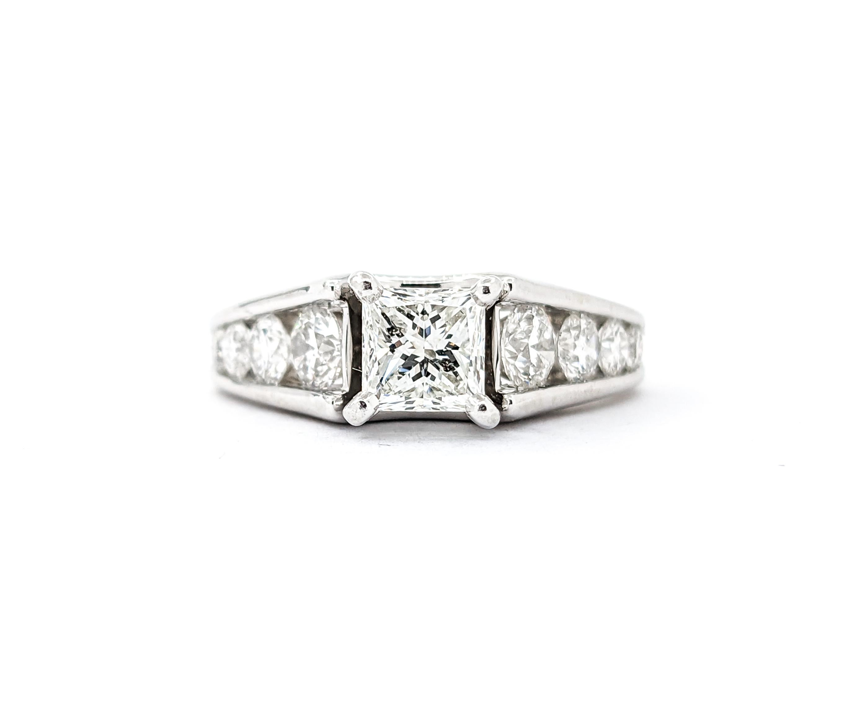 2.00ctw Diamond Engagement Ring In White Gold 5
