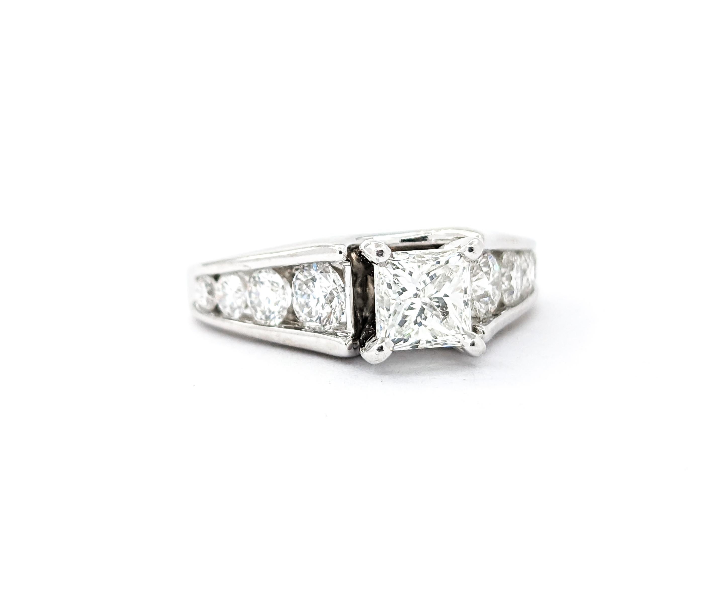 Women's 2.00ctw Diamond Engagement Ring In White Gold