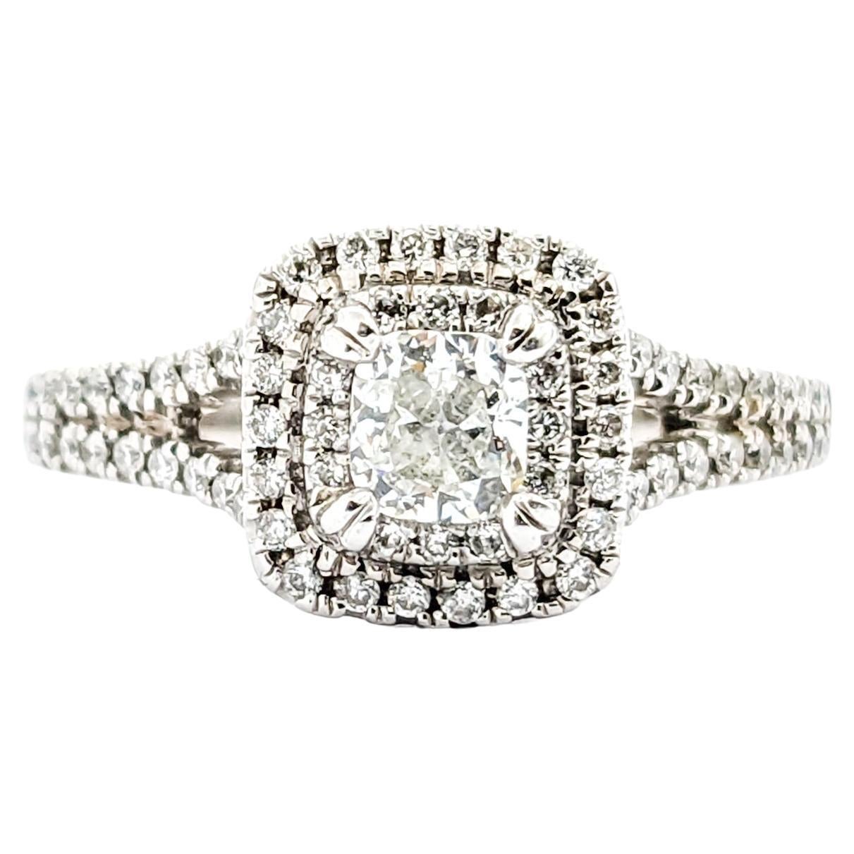 2.00ctw Diamond Engagement Ring In White Gold For Sale