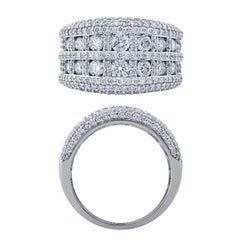 2.00ctw Diamond Graduated Wide Band Ring 14K Gold