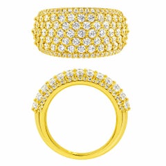2.00ctw Diamond Pave Wide Band Ring 14K Yellow Gold