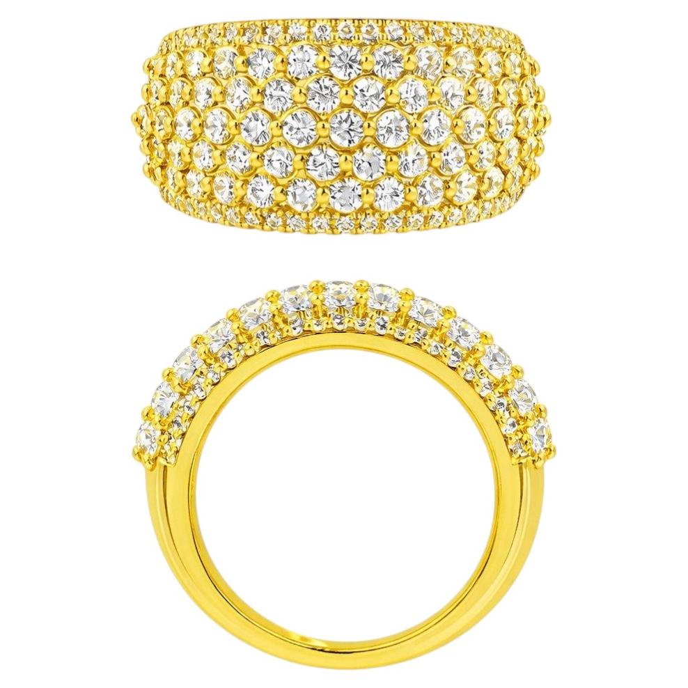 Pre-owned Morris & David 2.00ctw Diamond Pave Wide Band Ring 14k Yellow Gold
