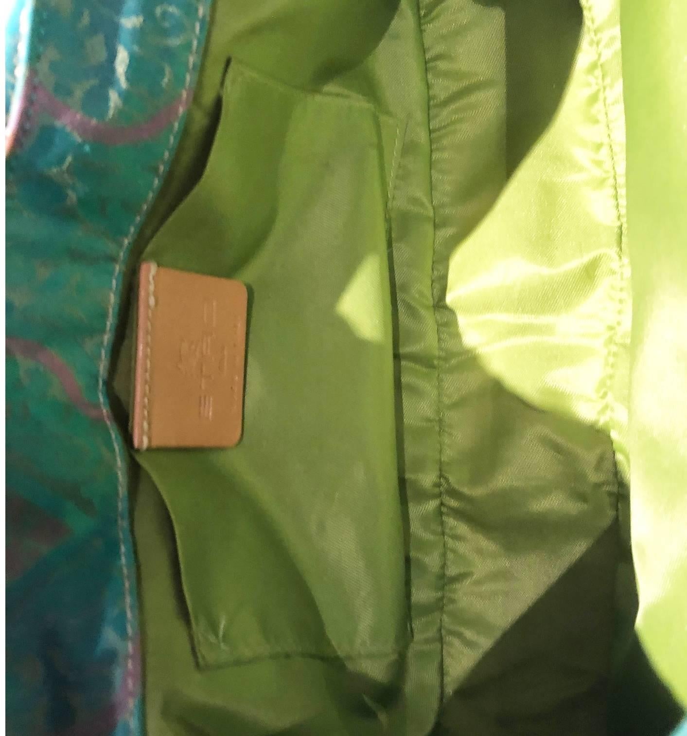 2000er Etro Milano Mehrfarbig emaillierte Umhängetasche mit Juwelenbesatz Damen