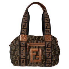 200s Fendi FF Canvas Shoulder Bag