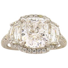 2.01 Carat D VVS2 GIA Diamond Platinum Ring by Ernie Eichberg