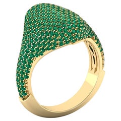 2,01 Karat Smaragd-Diamantring SI 14K Weißgold Mühelose Eleganz
