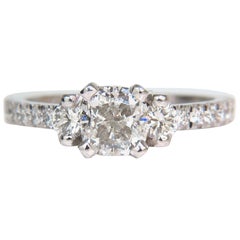 Used 2.01 Carat GIA Cushion Cut Diamond Ring Platinum