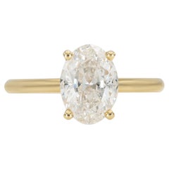 2.01 Carat Oval Cut Diamond Engagement Ring