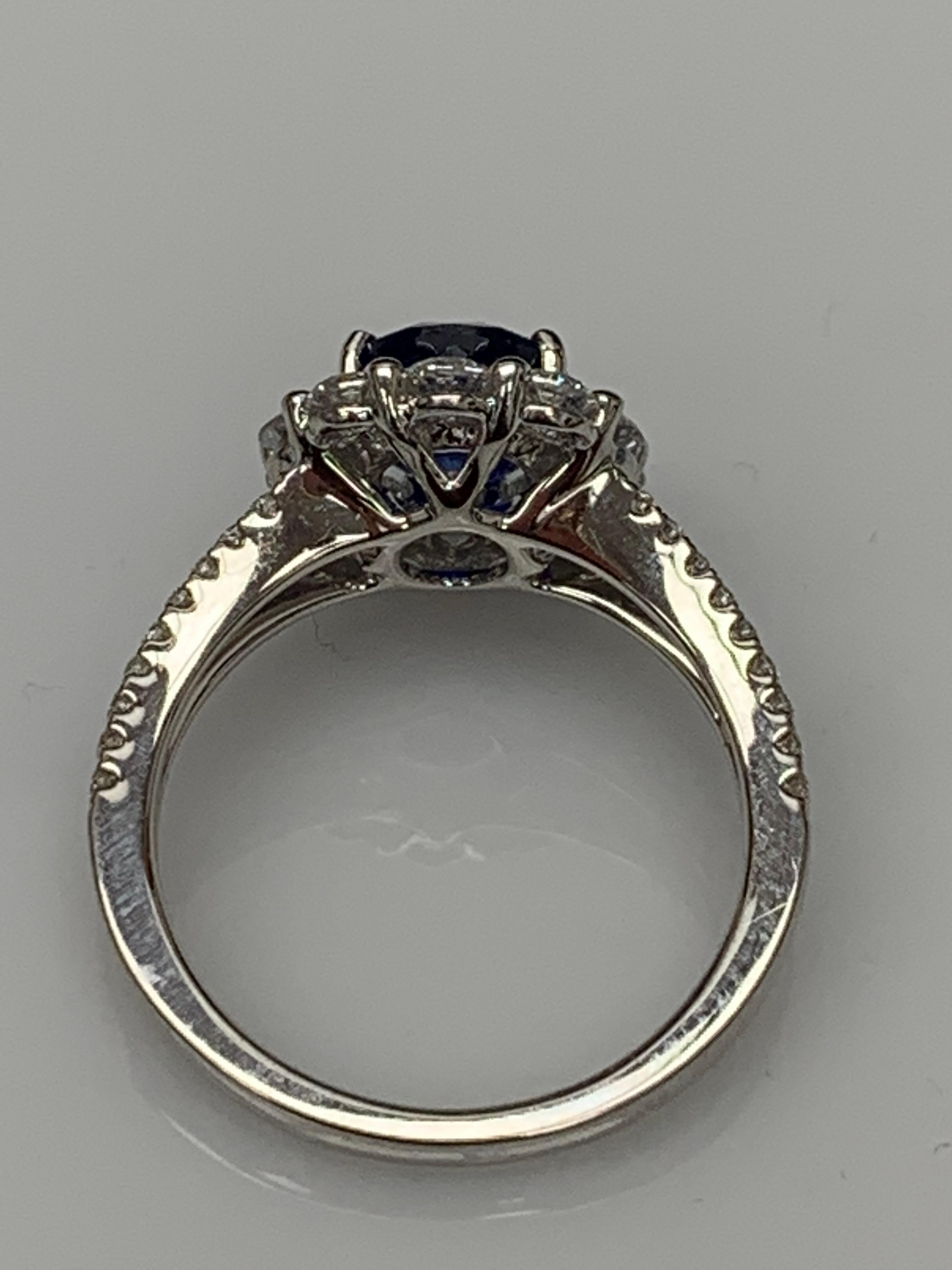 sapphire diamond flower ring