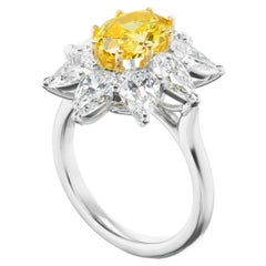2.01 Carat Oval Statement Fancy Yellow 18K Gold Colour-Collector’s Treasure