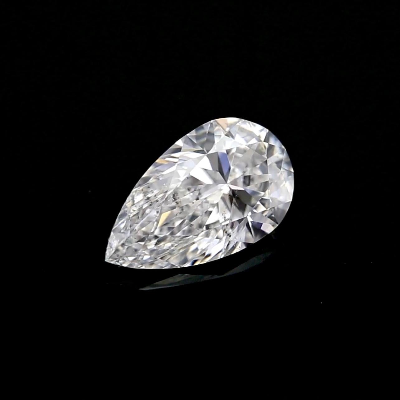 Diamant poire brillant de 2,01 carats - couleur D, pureté SI2 - certifié GIA Neuf - En vente à Ramat Gan, IL