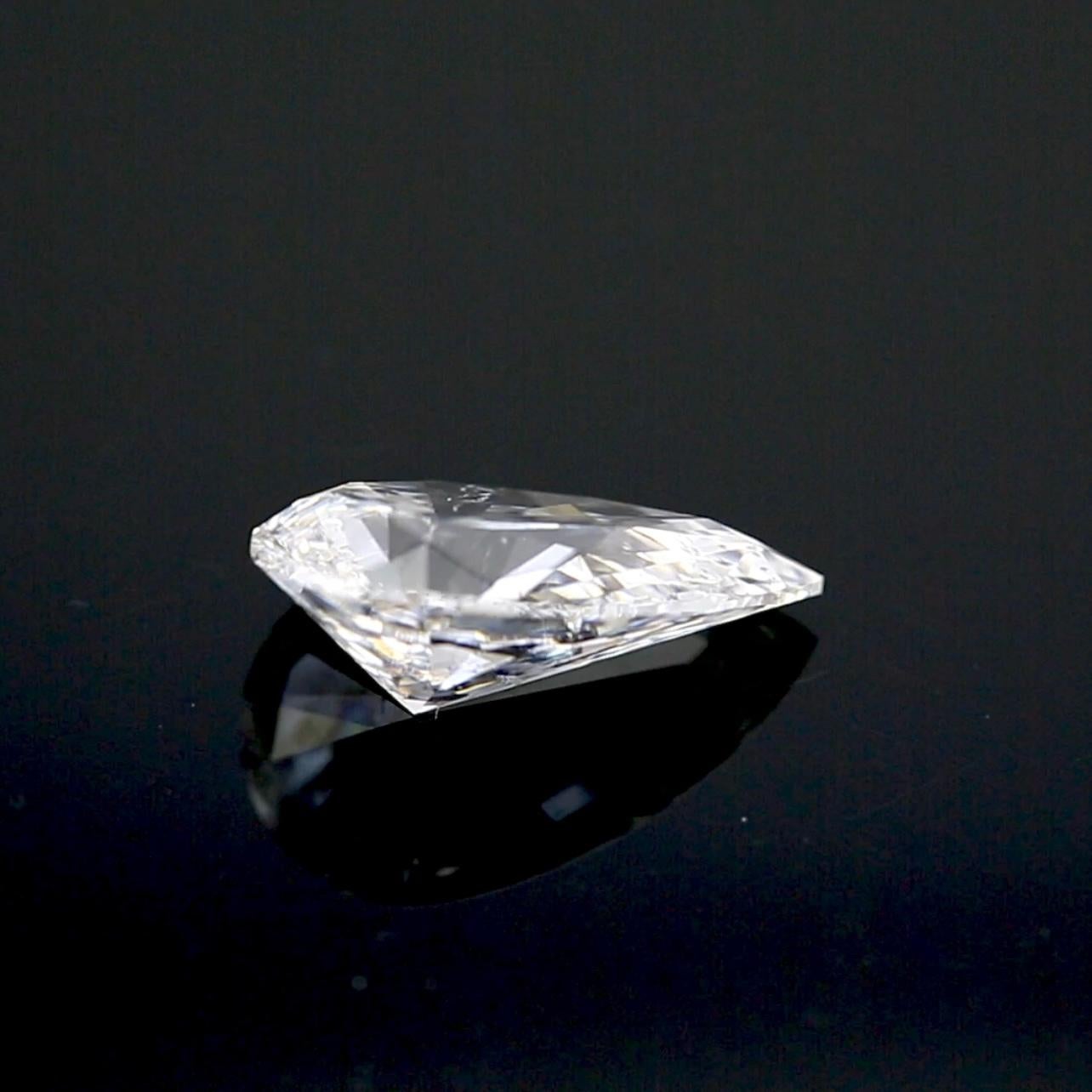 Diamant poire brillant de 2,01 carats - couleur D, pureté SI2 - certifié GIA en vente 4