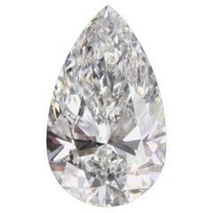 Diamante brillante pera de 2,01 quilates - Color D, Claridad SI2 - Certificado GIA