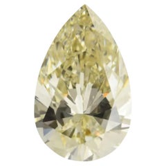 2.01 Carat Pear Brilliant Gia Certified Fancy Grayish Greenish Yellow I1 Clarity
