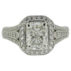 2.01 Carat Radiant Cut Diamond Engagement Ring