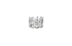 2.01 Carats Diamonds Pear Cut 18 Karat White Gold "Regina" Crown Shaped Rings