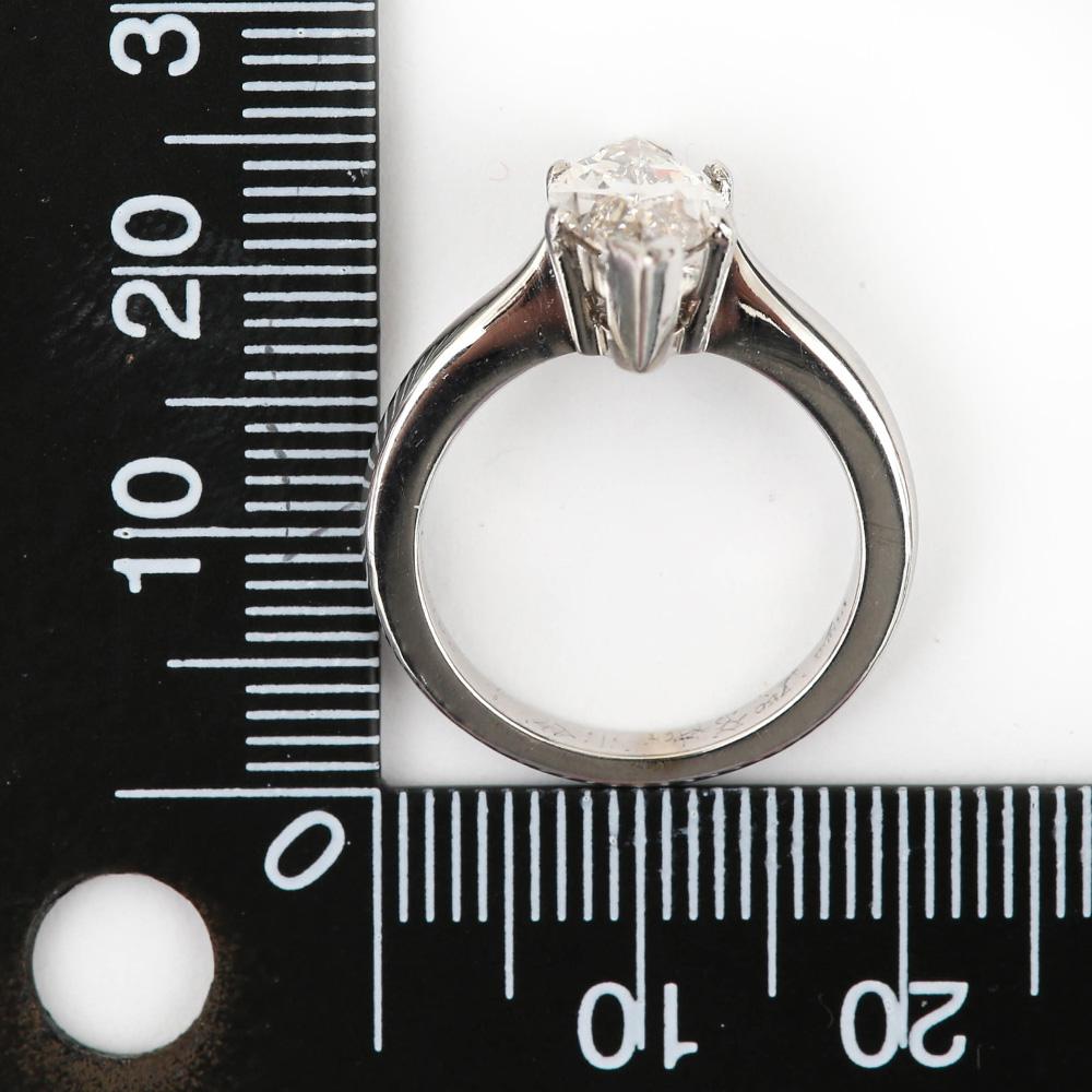 2.01ct Marquise Diamond 18 Karat White Gold Platinum Engagement Ring, I Color 4