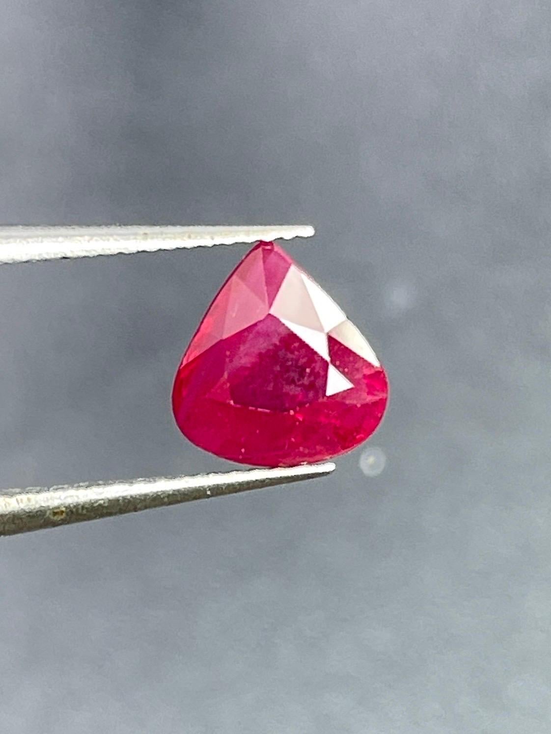 RHA2
2.01 Ct AIGS Certified  Ruby Burma Pigeon Blood Color heated gemstone

GEM DESCRIPTION
Species:   Natural Corumdum
Variety:  Natural Ruby
Weight:   2.01Ct
Color:  Pigeon Blood 
Cut:   Excellent
Clarity:   Eye clean 
Origin: Burma
Treatment : 