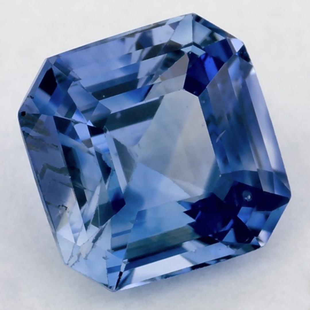 2.01 Ct Blue Sapphire Octagon Cut Loose Gemstone In New Condition In Fort Lee, NJ