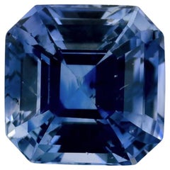 Pierre précieuse taille octogonale saphir bleu 2.01 carat
