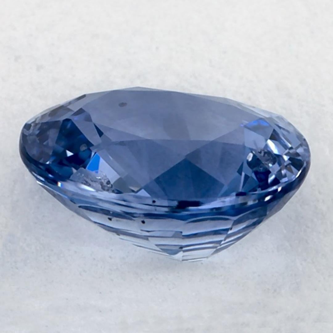 2.01 Ct Blue Sapphire Oval Loose Gemstone In New Condition For Sale In Fort Lee, NJ